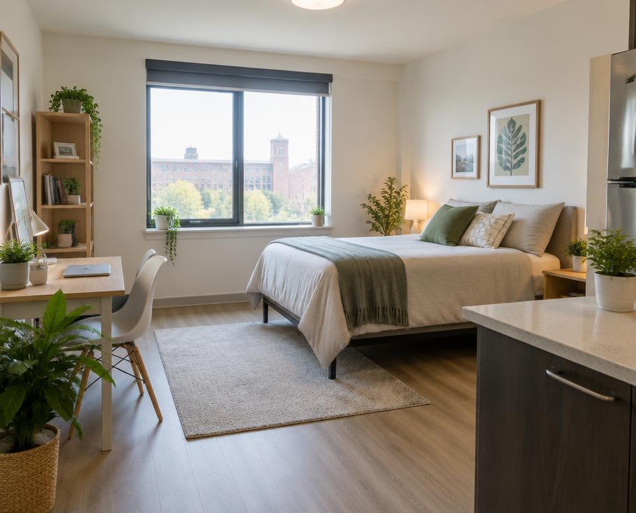 Bright 1BR near campus